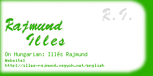 rajmund illes business card